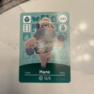 Animal Crossing New Horizon Amiibo - Hans